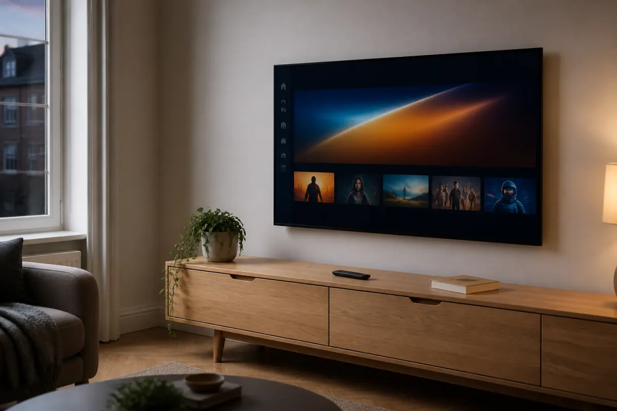 Living room TV ready for TV SMARTER setup